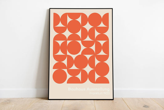 Bauhaus Orange - A4 Wall Art Print